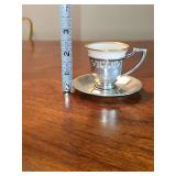 Lenox China cup in sterling holder. Sterling weight  grams.