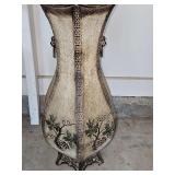 24-in umbrella stand with wall mounted flag and pole.