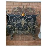 Metal fireplace screen. 36x36 in tall. Does not include andirons. Screen only.