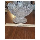 Cut glass pedestal bowl. See all photos.
