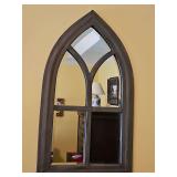 cathedral window look beveled mirror.15x25 in tall.