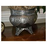 Meridan B Company antique silver plate bowl or censer, 4.5 in tall. Pretty design.