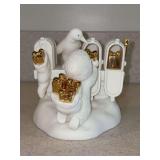 Dept. 56 Snowbabies “Sending Something For Everyone” porcelain figurine in original box - 4-1/2” tall