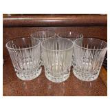 Set of (5) vintage Cristal d