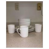 12 miscellaneous pieces of Mikasa Italian Countryside Dinnerware……3 dinner plates, 2 salad plates, 4 soup bowls and 3 mugs…..there is chipping on 1 bowl