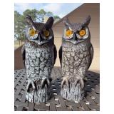 Pair of 16” tall plastic owls