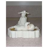 Dept. 56 Snowbabies “Swimming Lessons” porcelain figurine in original box - 4” tall