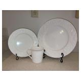 Service for (4) Mikasa English Countryside china- includes 4 dinner plates, 4 salad plates and 4 mugs