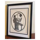 1979 Person-ettes Dr. Bill Priester silhouette titled “SUPERCAPMAN”……13-1/4 x 17-1/4
