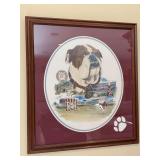 Signed and numbered (5/2000) Betty Malone Bulldog Country print…..26-1/2 x 29-1/4