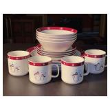 Service for (4) Royal Seasons Stoneware - 4 dinner plates, 4 dessert plates, 4 bowls and 4 cups