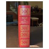 Very nice red leather bound edition of “War & Peace” with gold foil stamping, ribbon bookmark and gilt edges