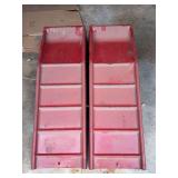 Pair of red metal car ramps…36” long x 11-1/2” tall