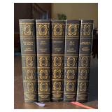 (5) International Collectors Library hardback books with gold foil stamping, ribbon bookmarks and 1 has gilt edge - all are in used condition (see all pics)