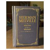 Padded hardback edition of “Moby Dick” and “Billy Budd” by Herman Melville - gold foil stamping, smyth binding and gold gilt edges on all 3 sides