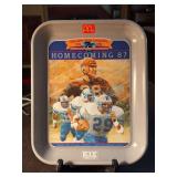 (2) identical Memphis State vs Tulane - October 17, 1987 - Homecoming Tray - sponsored by KIX106 and NcDonald’s - 10-1/2 x 13-1/4