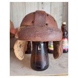 Vintage leather football helmet