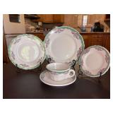 20 pieces of vintage Hotel Peabody (Memphis, TN) Lamberton Scammell China…..includes 4 dinner plates, 4 salad plates, 4 dessert plates, 4 saucers and 4 cups