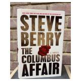 Signed first edition hardback copy of “The Columbus Affair” by Steve Berry…..includes dust jacket and promo photo