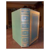 Vintage collectible book titled “Masterpieces of Murder” by Agatha Christie - hardback edition with gold foil stamping and ribbon bookmark