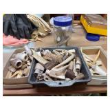 Grouping of hollowed out antlers - could be used for duck calls, handles, etc.