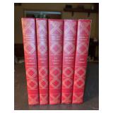 Grouping of Doubleday hardback books - all have gold foil stamping - authors include Jeyes, DuMaurier, Williams, Hemingway, Costain