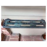 Decorative wrought iron shelf - needs cleaned from hanging outside - 24 long x 6-1/4 deep
