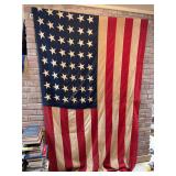 Very large vintage 48-star American flag….measures approx. 51” across - length is going to be approx. 7 to 8ft…..it is in used vintage condition