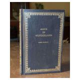 Blue leather bound “Alice In Wonderland” by Lewis Carroll - does have gold foil stamping