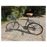 Huffy 26” Uni-Speed men’s bike with front basket - seat is torn and needs tires