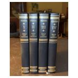 4-volume set of ROMANS by Donald Grey Barnhouse - all all hard back with gold foil stamping - there are pages that have writing from highlighting certain passages from the Book of Romans