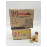 Two HORNADY CUSTOM 10mm AUTO 155gr XTP 20RD Ammo / 9122