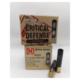 Two HORNADY 410 Triple Defense 2 1/2” 41 Cal FTX Slugs 20RD Ammo / 86238
