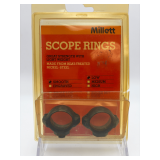 MILLET 30mm Standard Turn-In 1' Low Scope Rings Smooth Black / SR00004