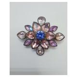 Liz Claiborne Purple Rhinestone Brooch