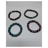 hematite stones, Green Metallic Faceted Rondelle, and Natural Shungite.