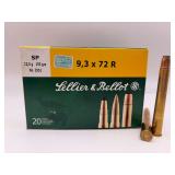 SELLIER & BELLOT 9.3X72 R 193gr 20RD Ammo / 7 54908 51065 8