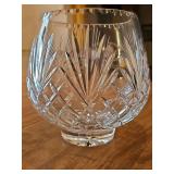 Beautiful deep cut footed crystal bowl. 7.25 in tall x 5-in top diameter. Has been engraved.