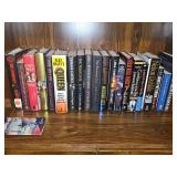Shelf of books. Mostly hardbacks with dust covers. NOTE: See last two photos for FIRST EDITIONS AND AN AUTOGRAPHED "Lost In A Fever"