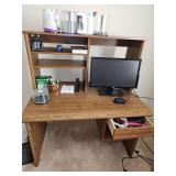 Desk and contents as shown includes paper shredder. Does NOT include commemorative Coke bottle.
