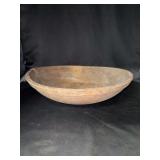 Vintage wood dough bowl - does have a crack but in good condition for age - 14-1/2”D x 4” tall