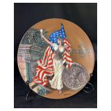 First Issue - 1992 Budweiser Archives Series Plate “1893 Colombian Exposition” - plate #6357 - in original box and has COA