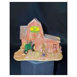 Miniature Lilliput Lane "Nothing Runs Like A Deere" John Deere Barn collectible building in original box - #0488 - with COA and Deed