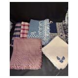 Nice grouping of cotton placemats & napkins - a few are Pennsylvania Dutch style - all are new