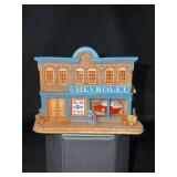 Miniature Lilliput Lane "See the USA in Your Chevrolet" dealership collectible building in original box - #0202 - with COA and Deed