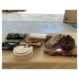 Group of purses and scarves most new with tags