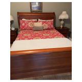 Queen size bed linens, as shown