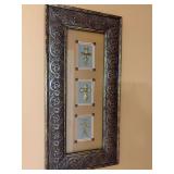 Beautifully framed cross picture 15 1/2” x 31 1/2”