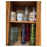 Group of large tea glasses, and cups as shown