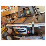 Ryobi portable table saw 10 inch top measures 24” x 36” ￼